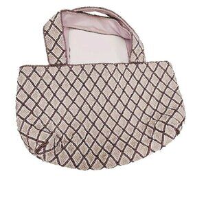 Vintage Avon Beaded Purse‎ Top Handle Bag Diamond Pattern Evening Party Handbag